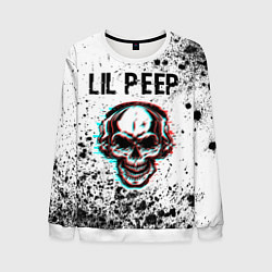 Свитшот мужской Lil Peep ЧЕРЕП Краска, цвет: 3D-белый