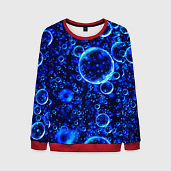 Свитшот мужской Пузыри воздуха в воде Pattern, цвет: 3D-красный