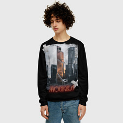 Свитшот мужской Москоу Сити, цвет: 3D-черный — фото 2