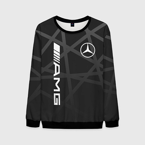 Мужской свитшот MERCEDES - BENZ МЕРСЕДЕС / 3D-Черный – фото 1