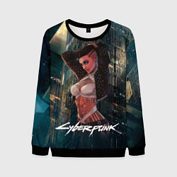 Свитшот мужской VI ВИ CYBERPUNK2077, цвет: 3D-черный