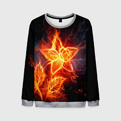 Мужской свитшот Flower Neon Fashion 2035 Flame