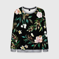 Свитшот мужской Цветы Полуночный Сад, цвет: 3D-меланж