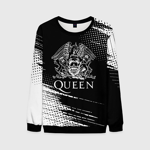 Мужской свитшот Queen герб квин / 3D-Черный – фото 1
