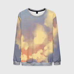 Свитшот мужской Облачное небо на закате, цвет: 3D-меланж