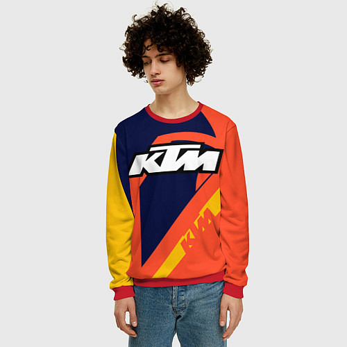 Мужской свитшот KTM VINTAGE SPORTWEAR / 3D-Красный – фото 3