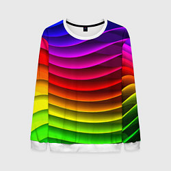 Мужской свитшот Color line neon pattern Abstraction Summer 2023