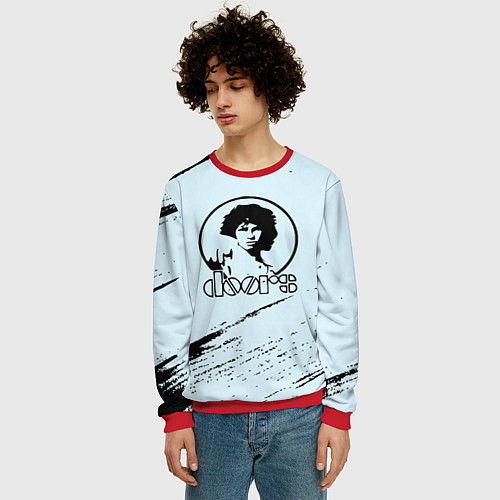 Мужской свитшот The doors музыкант / 3D-Красный – фото 3