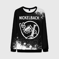 Свитшот мужской Nickelback КОТ Брызги, цвет: 3D-черный