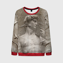 Мужской свитшот Микеланджело Буонарроти Давид Пост-арт Michelangel