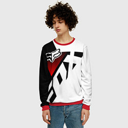 Свитшот мужской FOX RACING - ФОКС ЧЕРНЫЙ И БЕЛЫЙ, цвет: 3D-красный — фото 2