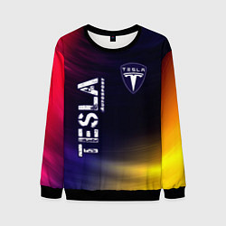 Свитшот мужской ТЕСЛА Tesla Autosport Звезды, цвет: 3D-черный