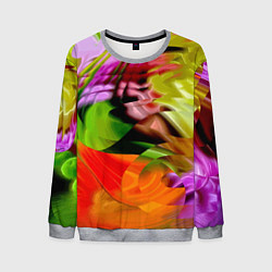 Свитшот мужской Разноцветная абстрактная композиция Лето Multi-col, цвет: 3D-меланж