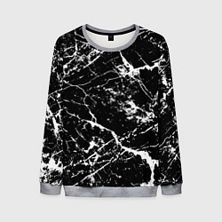 Свитшот мужской Текстура чёрного мрамора Texture of black marble, цвет: 3D-меланж