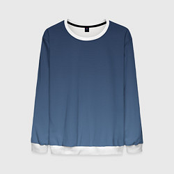 Свитшот мужской Gradient Dark Blue, цвет: 3D-белый