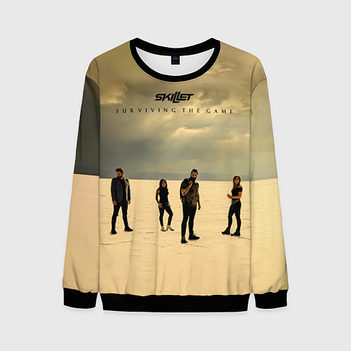 Мужской свитшот Surviving The Game - Skillet / 3D-Черный – фото 1