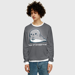 Свитшот мужской Seal of Disapproval, цвет: 3D-белый — фото 2