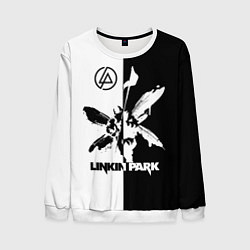 Мужской свитшот Linkin Park логотип черно-белый