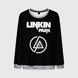 Свитшот мужской Linkin Park логотип и надпись, цвет: 3D-меланж