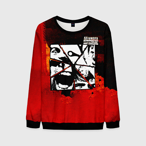 Мужской свитшот Больше чем любовь - Stigmata / 3D-Черный – фото 1