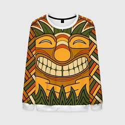Свитшот мужской Polynesian tiki LUCKY, цвет: 3D-белый