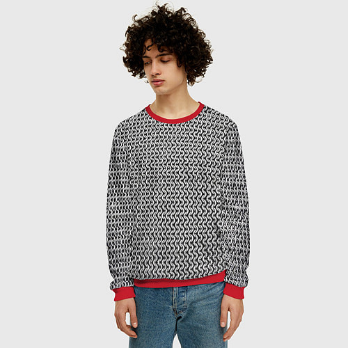 Мужской свитшот Железная кольчуга / 3D-Красный – фото 3