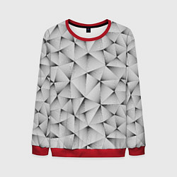 Свитшот мужской Треугольная Решётка, цвет: 3D-красный