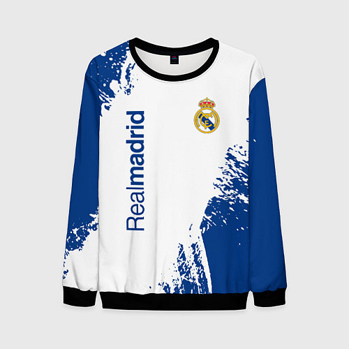 Мужской свитшот Реал Мадрид краска / 3D-Черный – фото 1