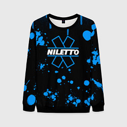 Мужской свитшот Нилето niletto потёки и капли краски