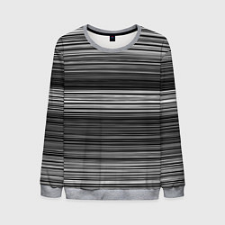 Мужской свитшот Black and white thin stripes Тонкие полосы