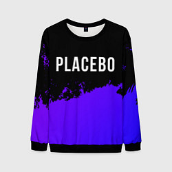 Свитшот мужской Placebo Purple Grunge, цвет: 3D-черный