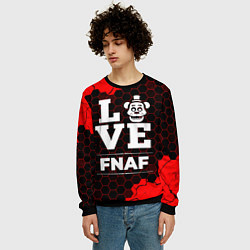 Свитшот мужской FNAF Love Классика, цвет: 3D-черный — фото 2