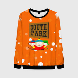 Свитшот мужской Южный Парк на фоне кружков, цвет: 3D-черный