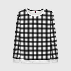 Мужской свитшот Black and white trendy checkered pattern