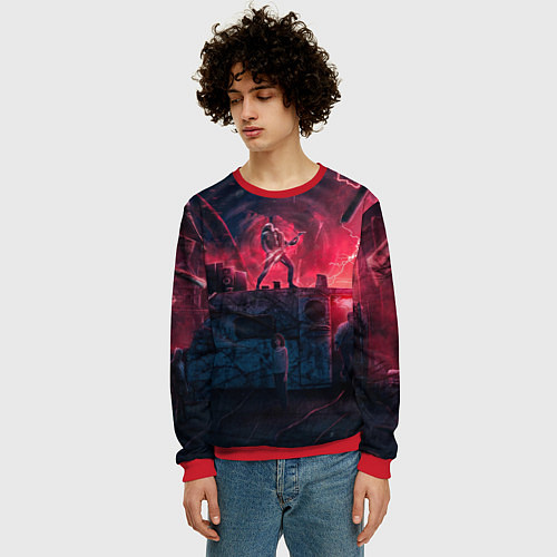 Мужской свитшот Очень странные дела 4: Vecna season / 3D-Красный – фото 3
