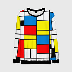 Свитшот мужской Texture of squares rectangles, цвет: 3D-черный