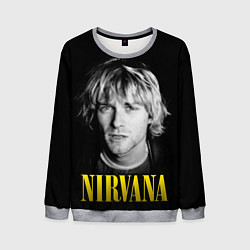 Свитшот мужской Nirvana - Kurt Donald Cobain, цвет: 3D-меланж