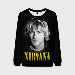 Свитшот мужской Nirvana - Kurt Donald Cobain, цвет: 3D-черный