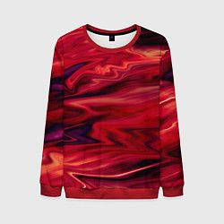 Свитшот мужской Красный абстрактный модный узор, цвет: 3D-красный