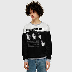 Свитшот мужской With The Beatles Битломания, цвет: 3D-меланж — фото 2