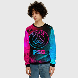Свитшот мужской PSG - neon gradient, цвет: 3D-черный — фото 2