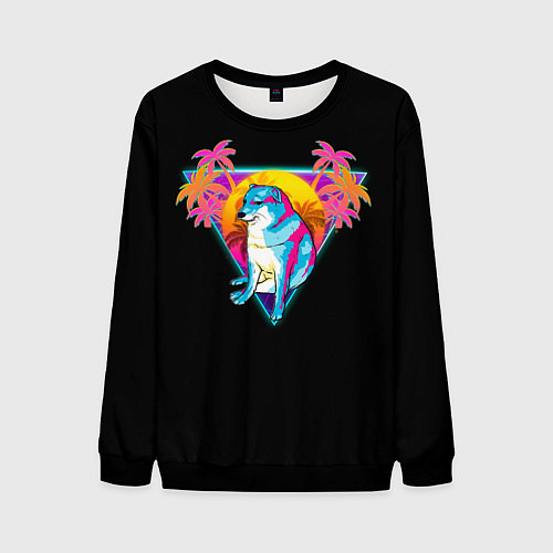 Мужской свитшот Неоновый Малыш Чимс / 3D-Черный – фото 1