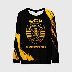 Мужской свитшот Sporting - gold gradient