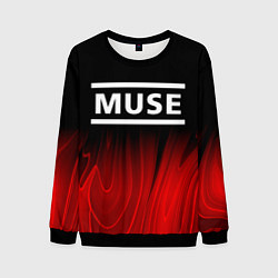 Свитшот мужской Muse red plasma, цвет: 3D-черный