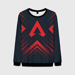 Свитшот мужской Красный символ Apex Legends на темном фоне со стре, цвет: 3D-черный