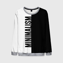 Свитшот мужской MINIMALISM - BLACK AND WHITE, цвет: 3D-меланж
