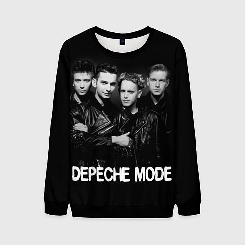 Мужской свитшот Depeche Mode - black & white portrait / 3D-Черный – фото 1