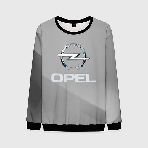Мужской свитшот Opel - серая абстракция / 3D-Черный – фото 1