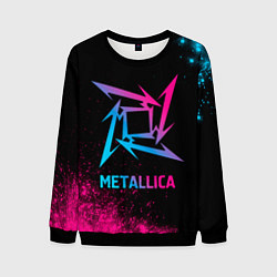 Мужской свитшот Metallica - neon gradient