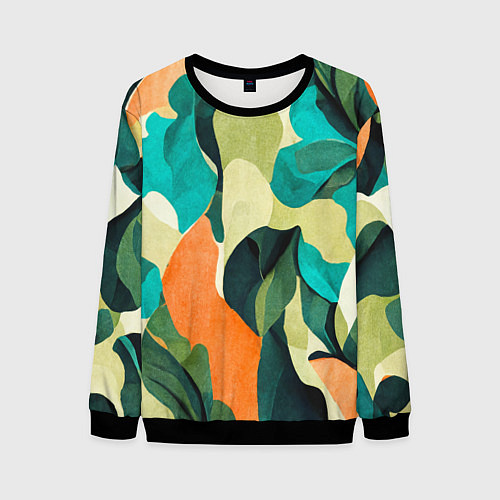 Мужской свитшот Multicoloured camouflage / 3D-Черный – фото 1